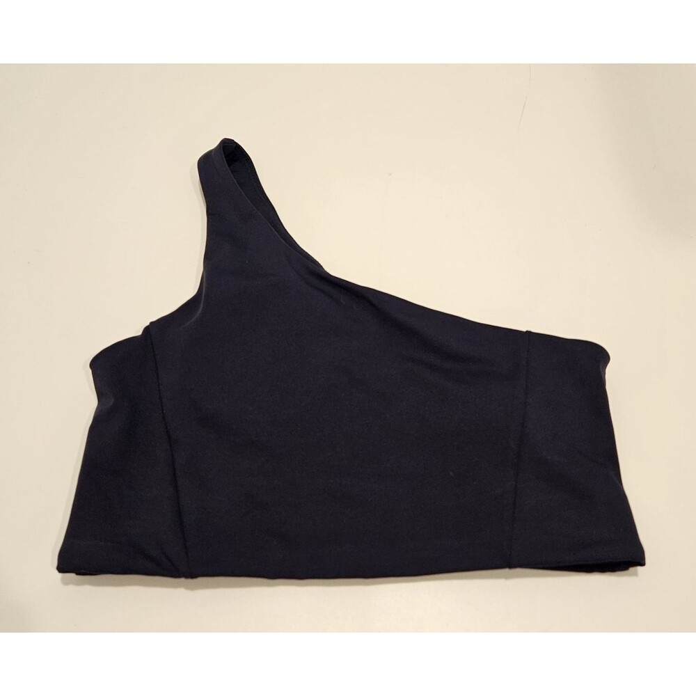 All Fenix Navy Blue One Shoulder Weekend Yoga Pilates Sports Bra, Size M